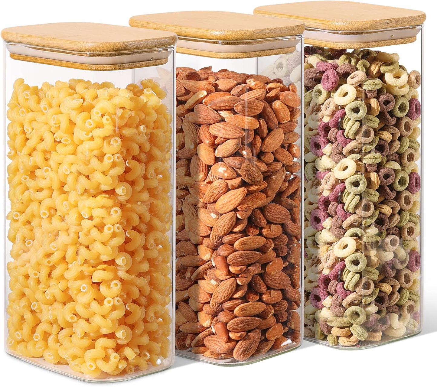 Airtight Glass Storage Canister with Bamboo Lid (Multiple sets available)