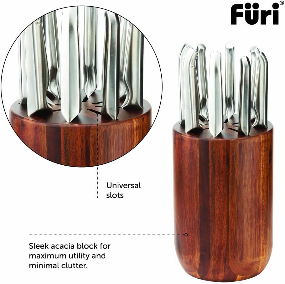 Stainless Steel Pro Capsule Knife Block 9-Pieces Set