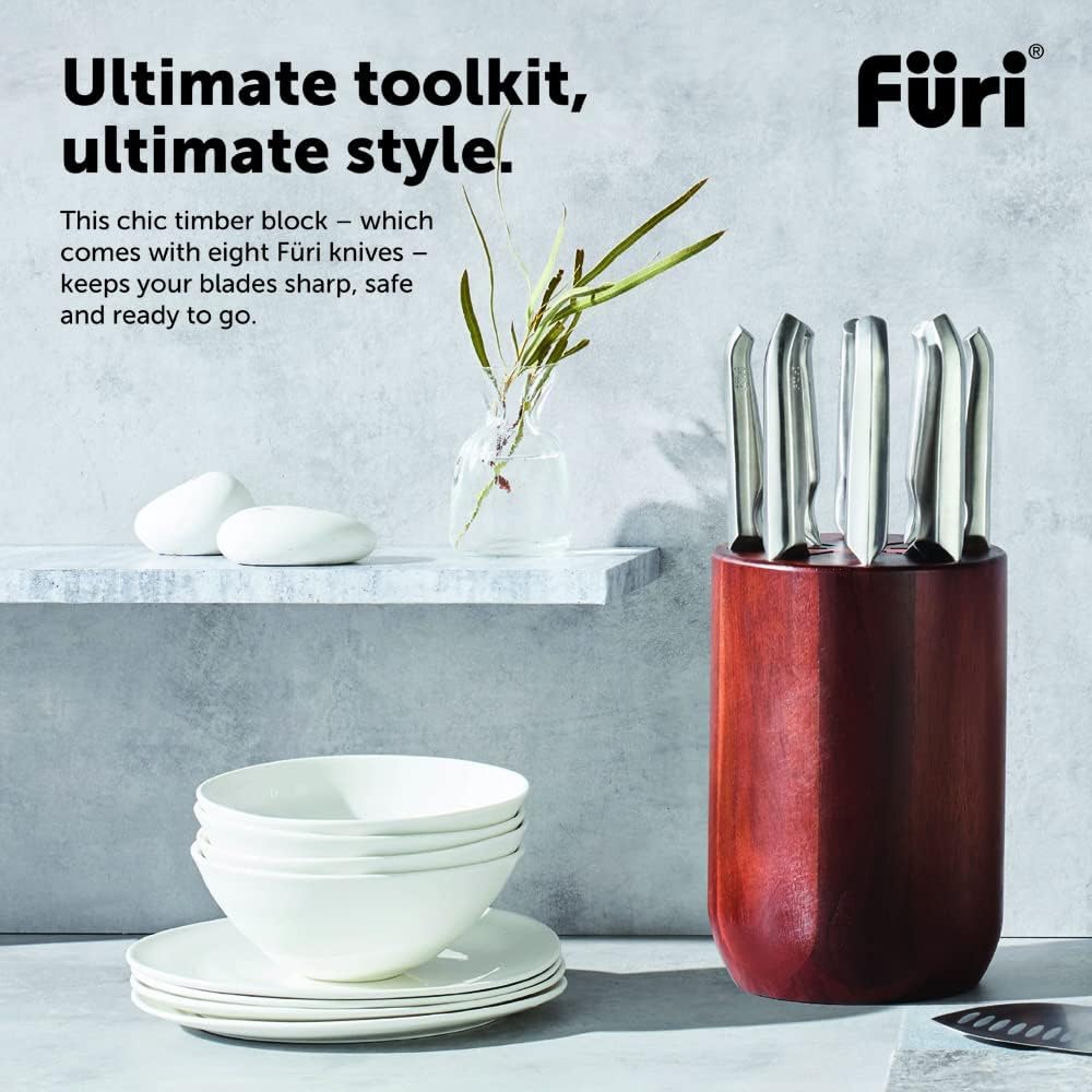 Stainless Steel Pro Capsule Knife Block 9-Pieces Set