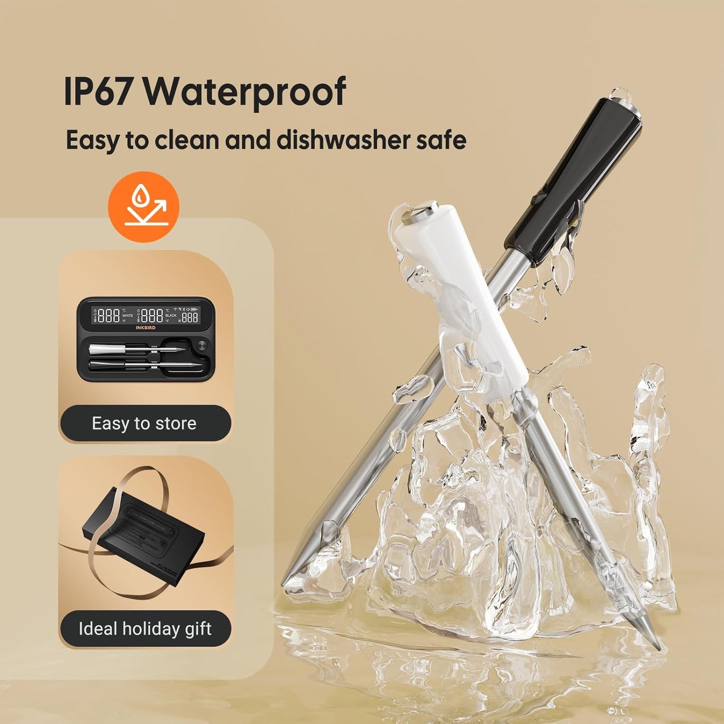 INKBIRD INT-12-BW - Wireless Meat Thermometer (2 or 4 probe)