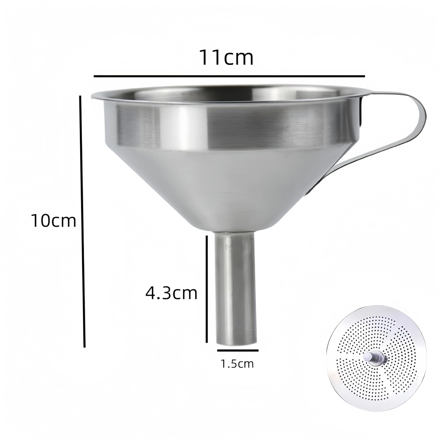 Stainless Steel Funnel with Extras