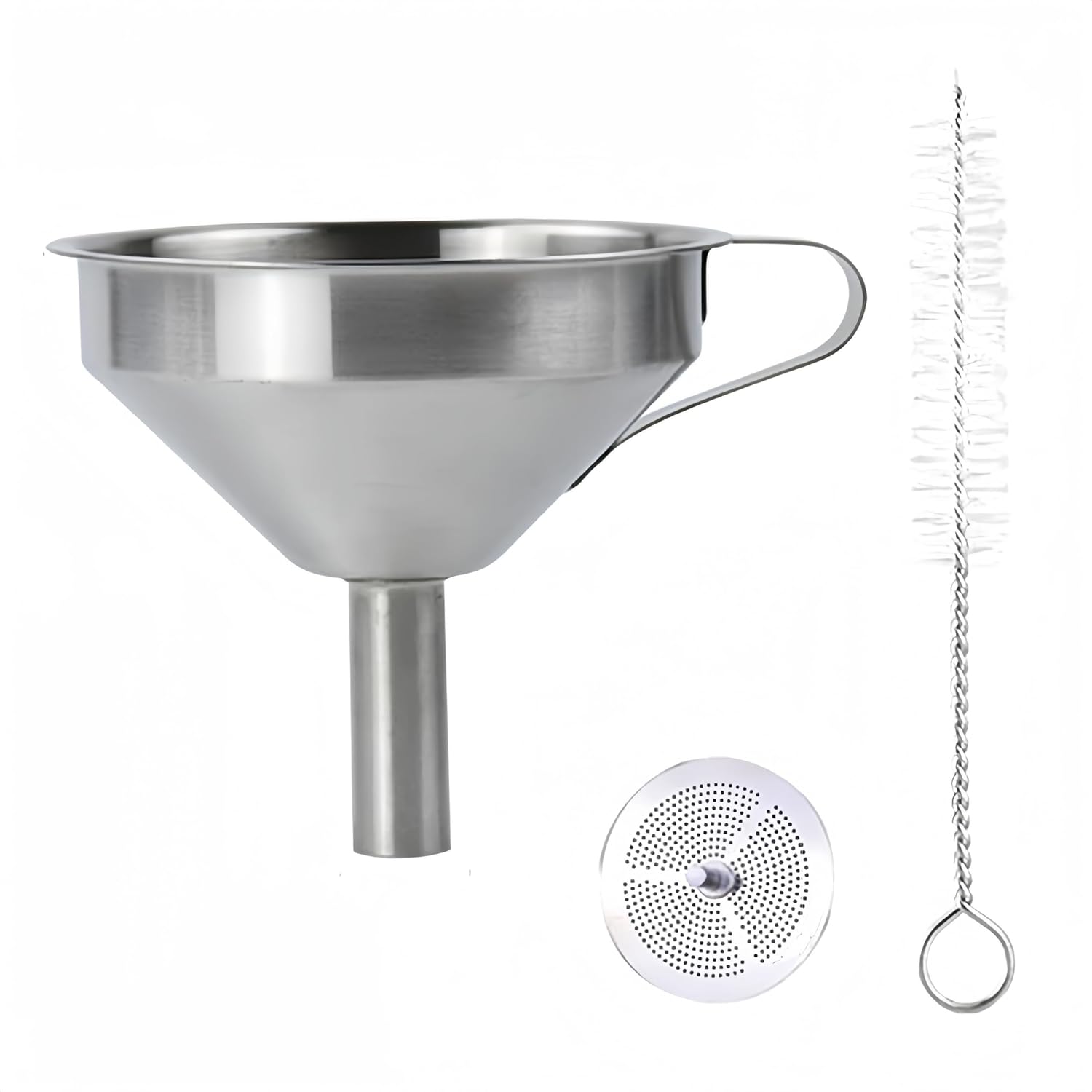 Stainless Steel Funnel with Extras
