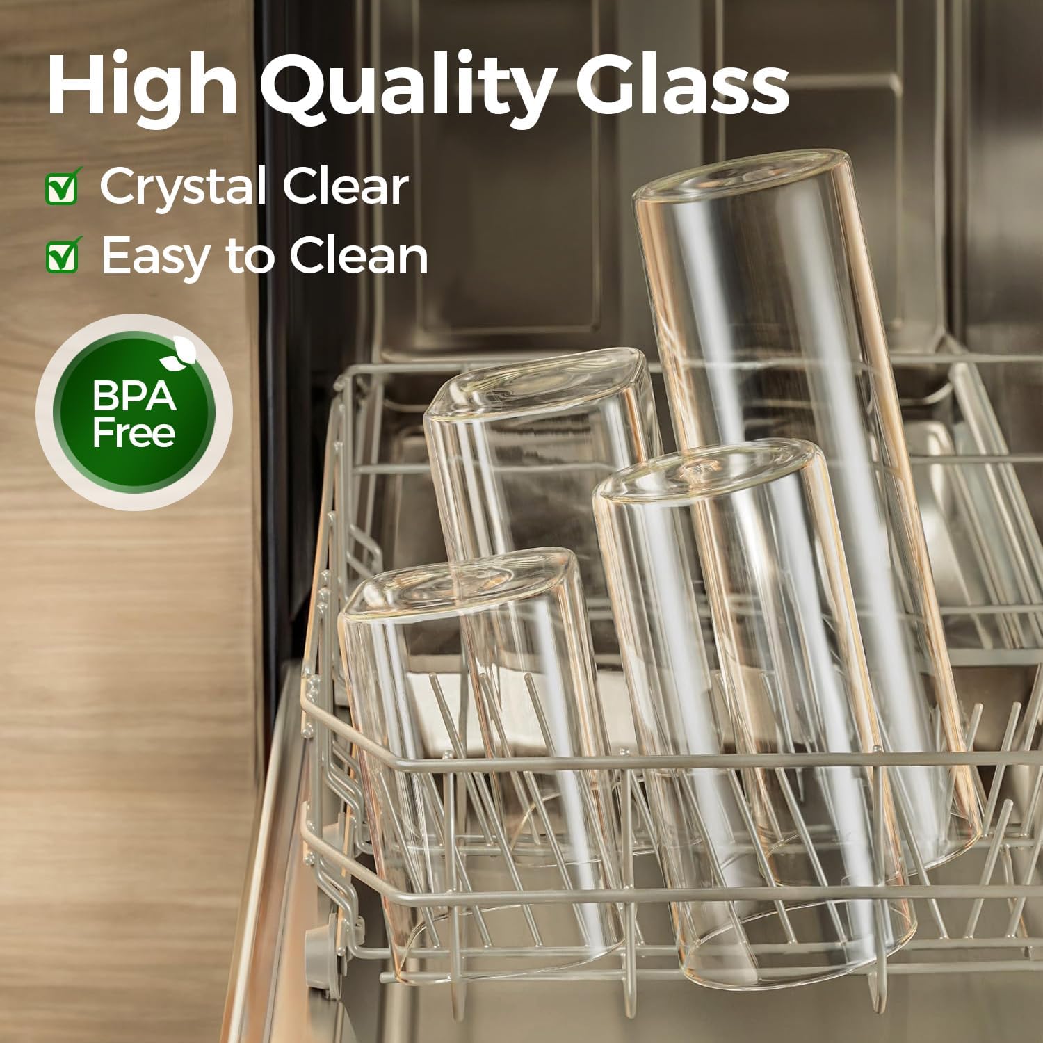 Airtight Glass Storage Canister with Bamboo Lid (Multiple sets available)