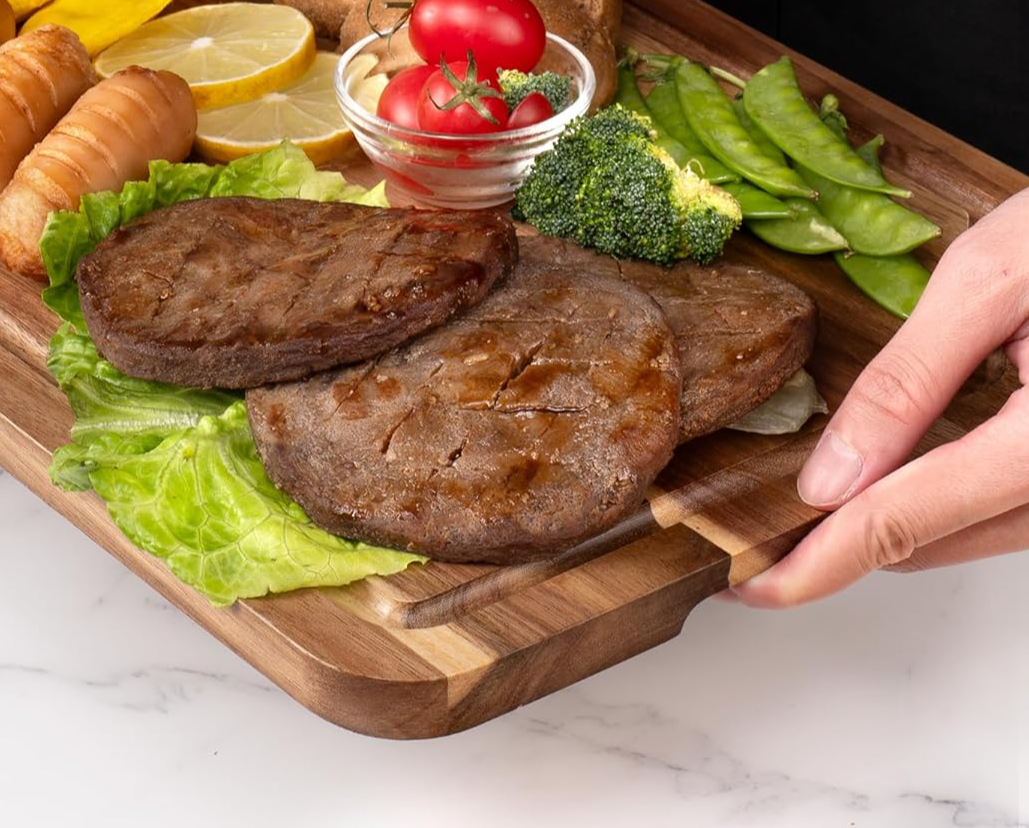 Timber Cutting Board (Set of 3) with Stand
