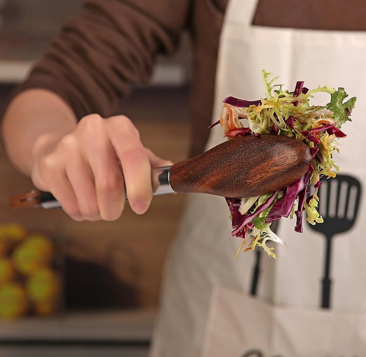 Timber Kitchen Tongs (Set of 2)