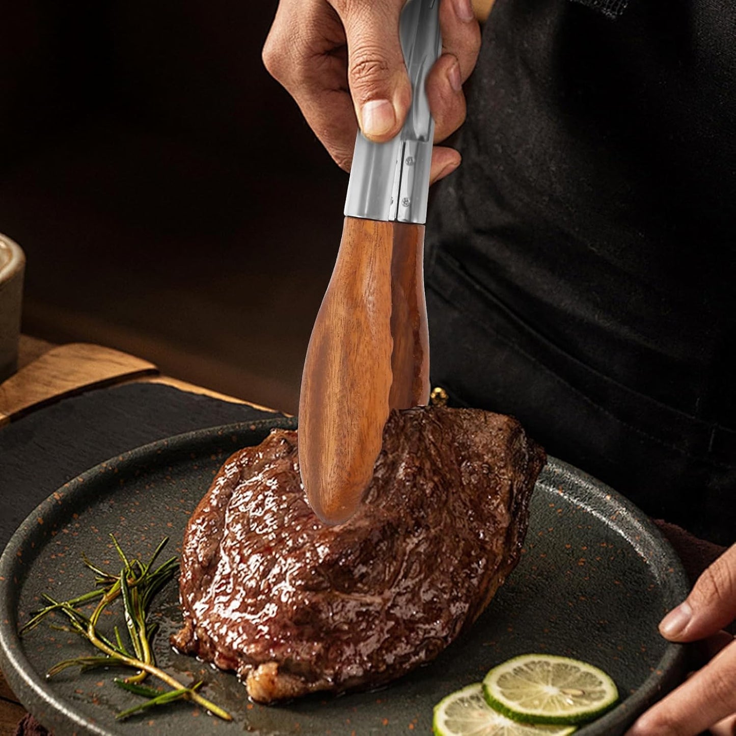 Timber Kitchen Tongs (Set of 2)